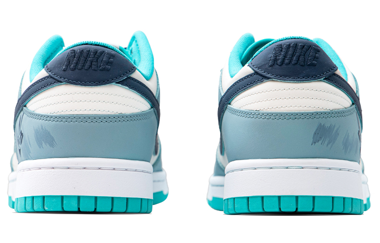 Shop [Zapatillas Personalizadas] Nike Dunk Low 'Ice Blue Jasmine Graffiti' DV0833-101(Team34-冰蓝茉莉)