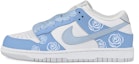 Buy 【客製球鞋】 Nike Dunk Low 冰藍玫瑰 絲質鞋帶 防滑耐磨 低筒 板鞋 男款 白藍