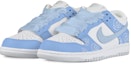 Lookbook 【客製球鞋】 Nike Dunk Low 冰藍玫瑰 絲質鞋帶 防滑耐磨 低筒 板鞋 男款 白藍