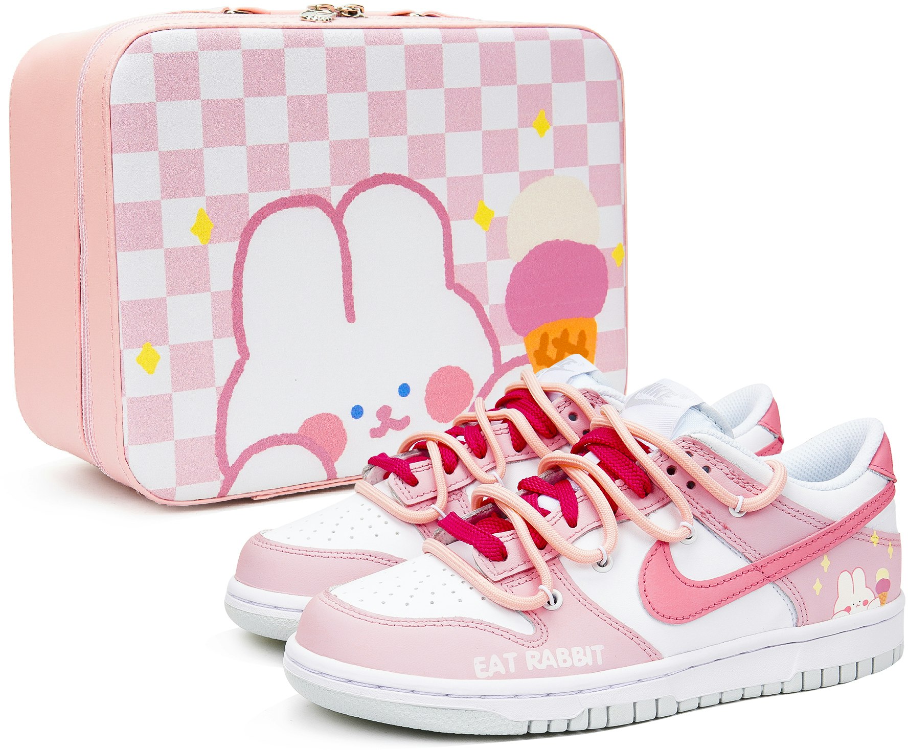 custom-shoes-nike-dunk-low-ice-cream-pink