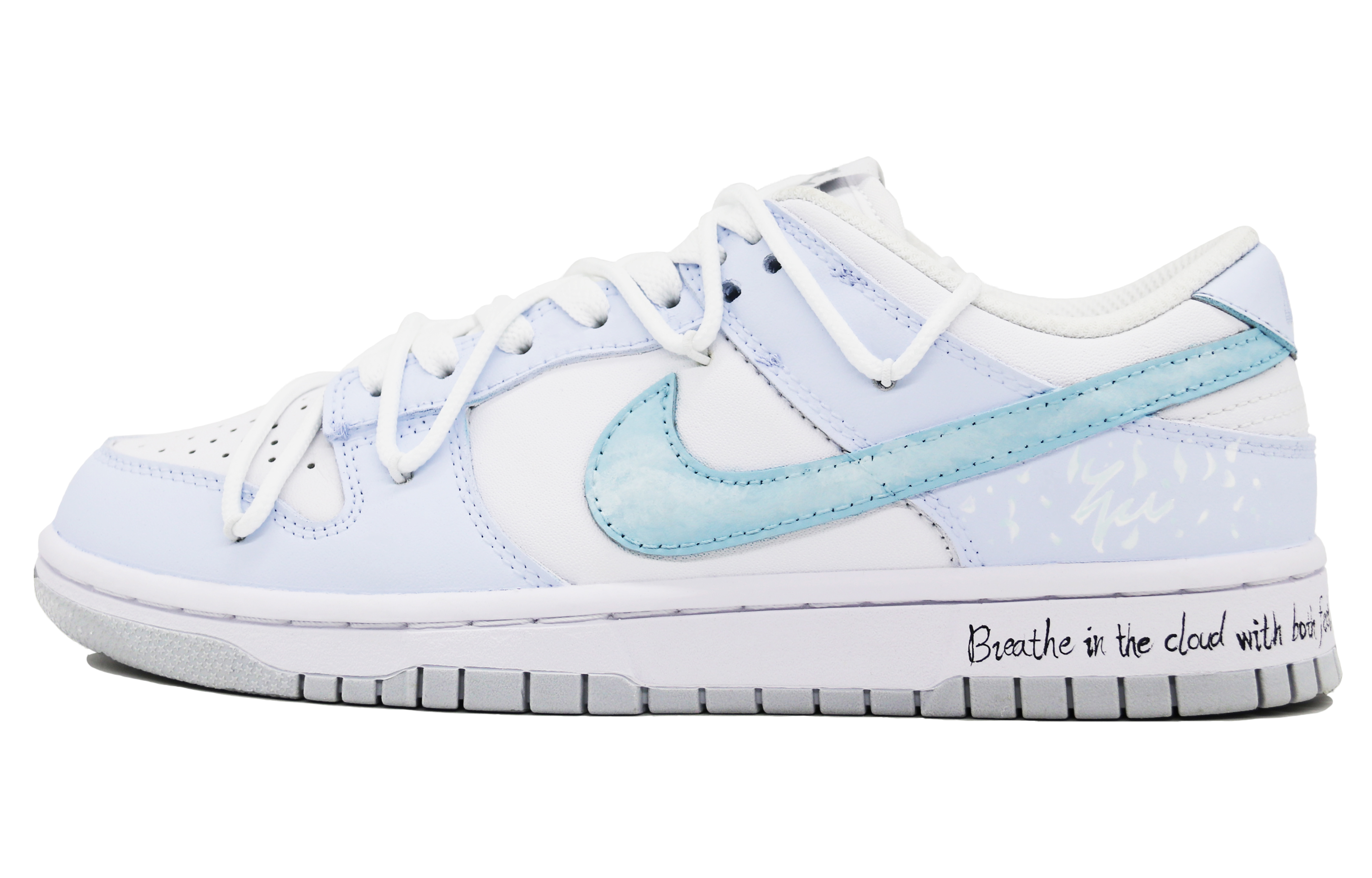 [Custom Shoes] Nike Dunk Low 'Ice Crystal Summer Graffiti Blue-White'