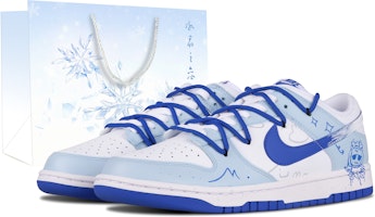 【訂製球鞋】 Nike Dunk 城 小熊過大年 特殊包裝 融冰奇境 防滑減震耐磨 低筒 板鞋 男款 藍白 Buy 【訂製球鞋】 Nike Dunk 城 小熊過大年 特殊包裝 融冰奇境 防滑減震耐磨 低筒 板鞋 男款 藍白