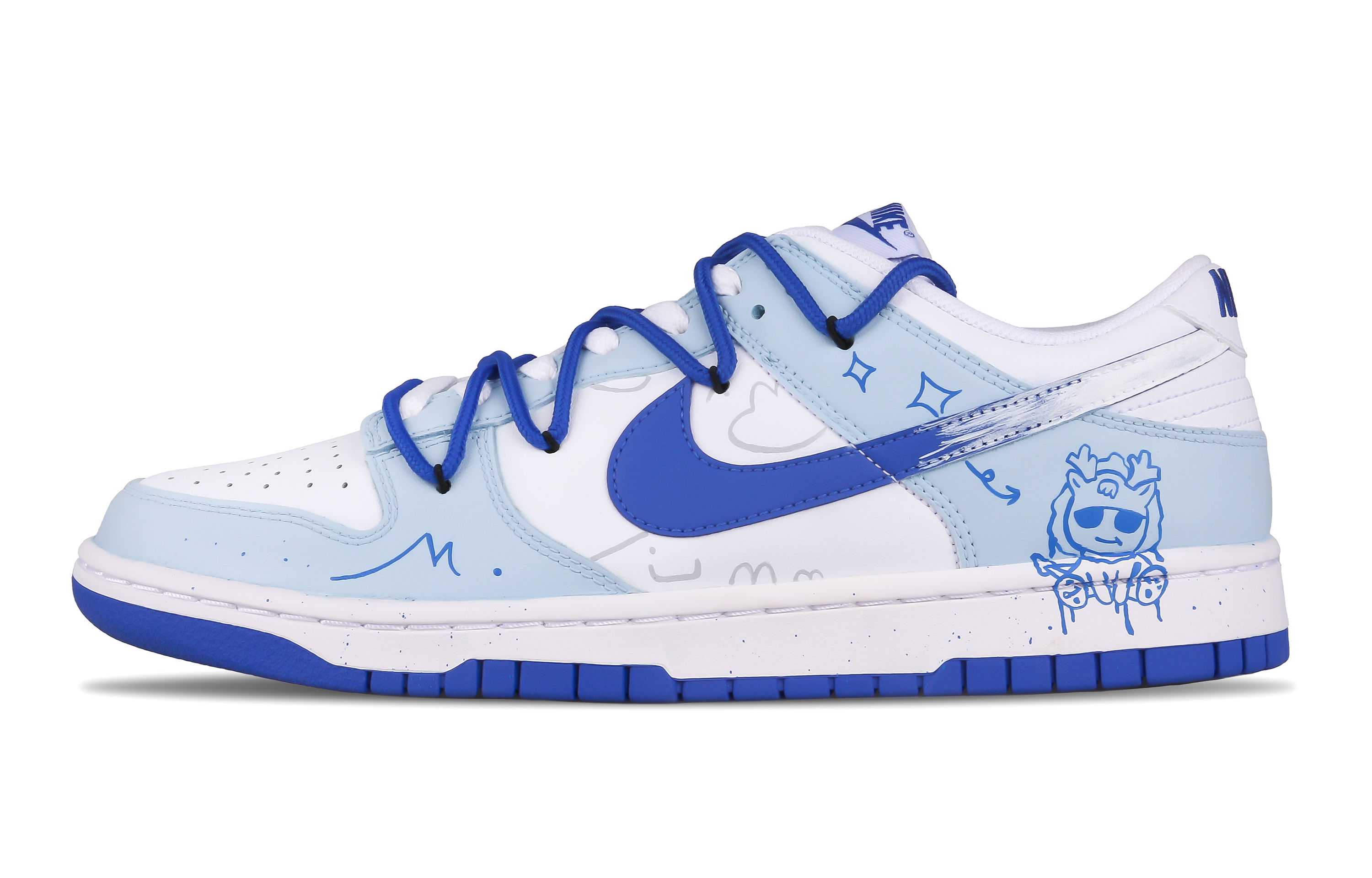 Order [Sepatu Kustom] Nike Dunk Low 'Ice Wonderland - Biru Putih' DV0831-104(Team43-男款小熊过大年SBOX)