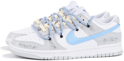 【客製化球鞋】Nike Dunk Low 老化 工業風 街頭 復古 低筒 低筒 板鞋 男款 藍灰白 Lookbook 【客製化球鞋】Nike Dunk Low 老化 工業風 街頭 復古 低筒 低筒 板鞋 男款 藍灰白