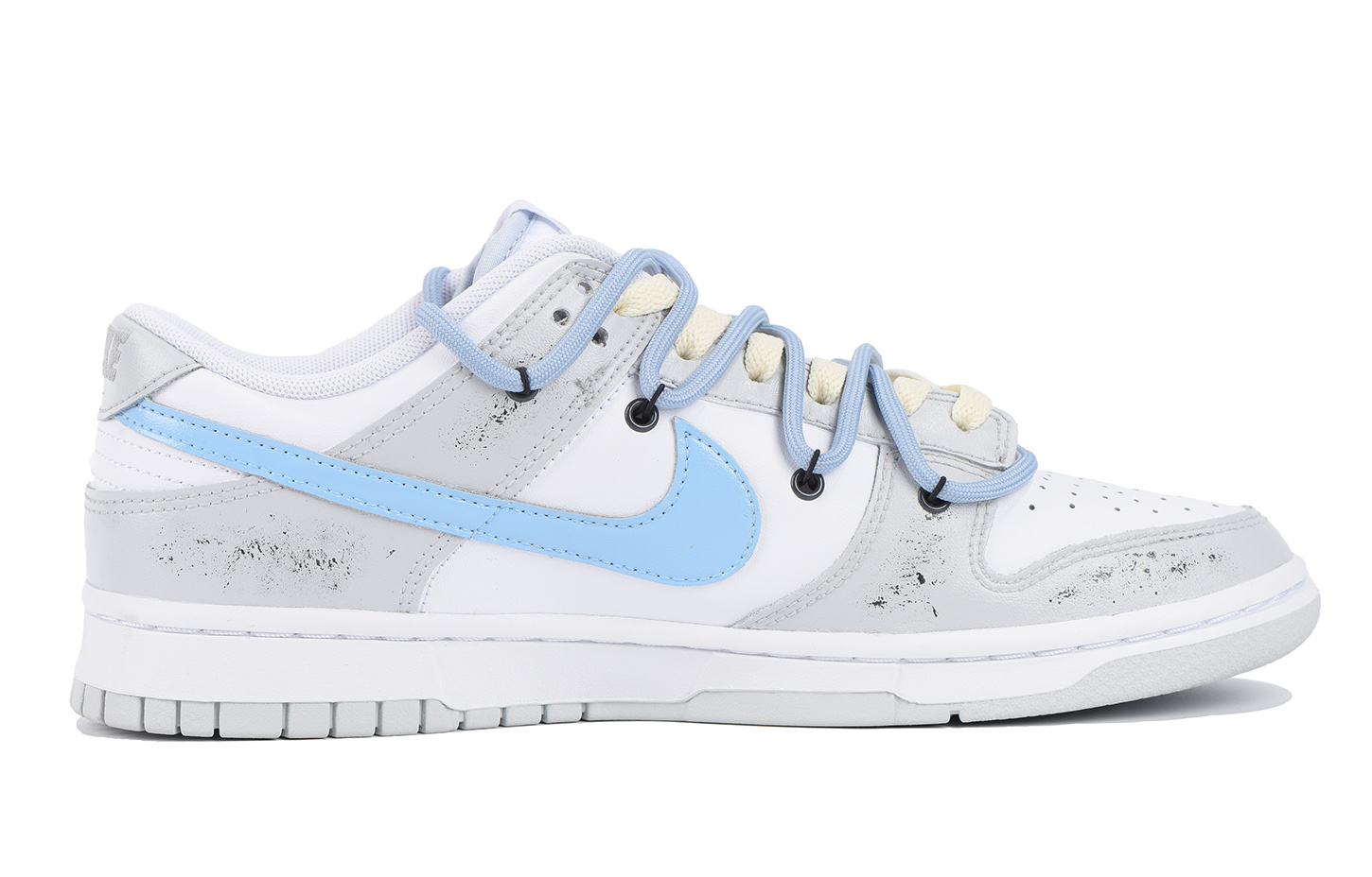 Order [Zapatos Personalizados] Nike Dunk Low 'Gris Industrial-Azul Vintage' DV0831-101(Team32-男款灰蓝白做旧SBOX)