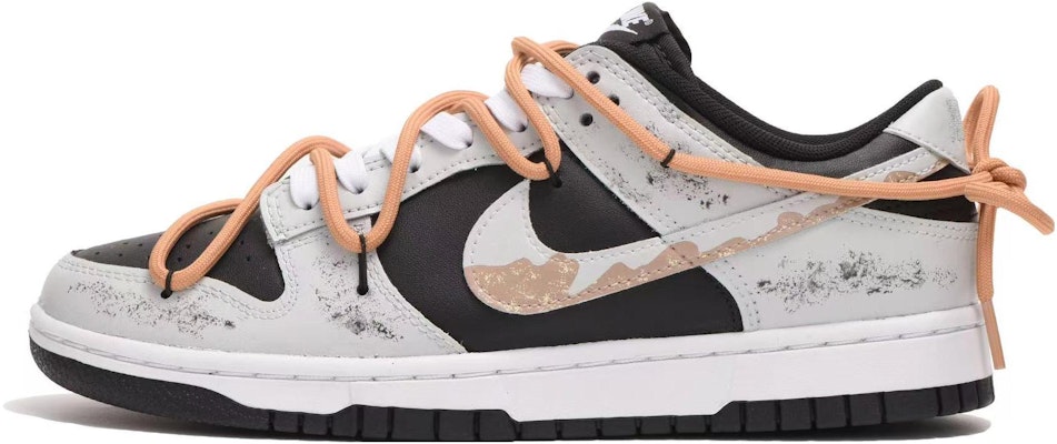 【定制球鞋】Nike Dunk Low 工業風 潮流復古 做舊 解構 低幫 板鞋 男款 黑灰 Buy 【定制球鞋】Nike Dunk Low 工業風 潮流復古 做舊 解構 低幫 板鞋 男款 黑灰