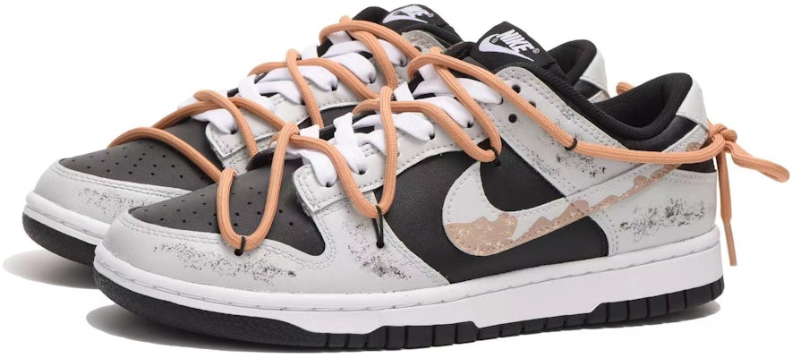 【定制球鞋】Nike Dunk Low 工業風 潮流復古 做舊 解構 低幫 板鞋 男款 黑灰 Lookbook 【定制球鞋】Nike Dunk Low 工業風 潮流復古 做舊 解構 低幫 板鞋 男款 黑灰