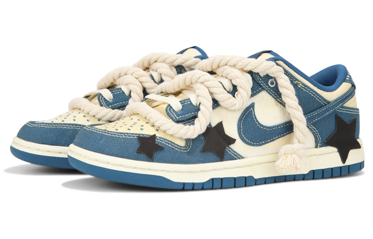 Lookbook ナイキ ダンク ロー "インダストリアルブルー デコン" (カスタム) DV0834-101(Teamfour-男款工业蓝星星)