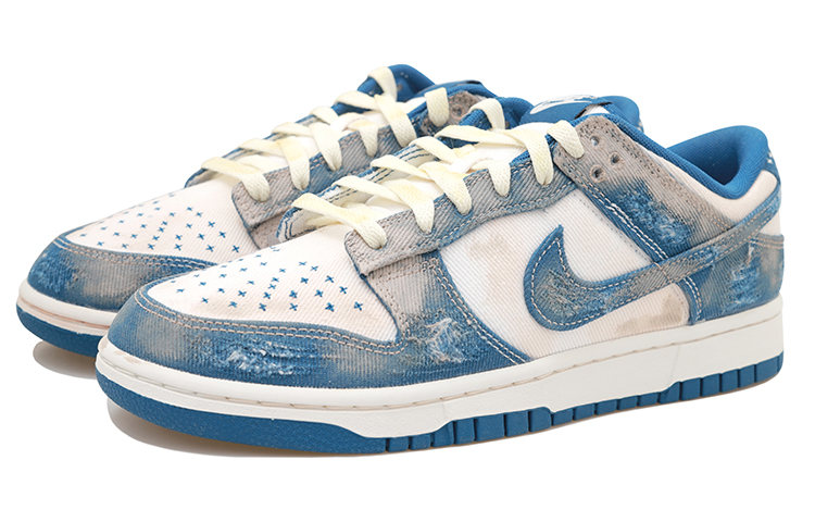 Lookbook [カスタムシューズ] ナイキ ダンク ロー「インダストリアルブルー デニム」 DV0834-101(Team拾玖-蓝色做旧S-BOX）