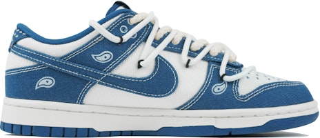 【定制球鞋】【現貨】 Nike Dunk Low 玖制 腰果花 丹寧牛仔 工業藍 高街 雙鞋帶 解構 美式復古 潮流休閒 低幫 板鞋 男款 白藍 Order 【定制球鞋】【現貨】 Nike Dunk Low 玖制 腰果花 丹寧牛仔 工業藍 高街 雙鞋帶 解構 美式復古 潮流休閒 低幫 板鞋 男款 白藍