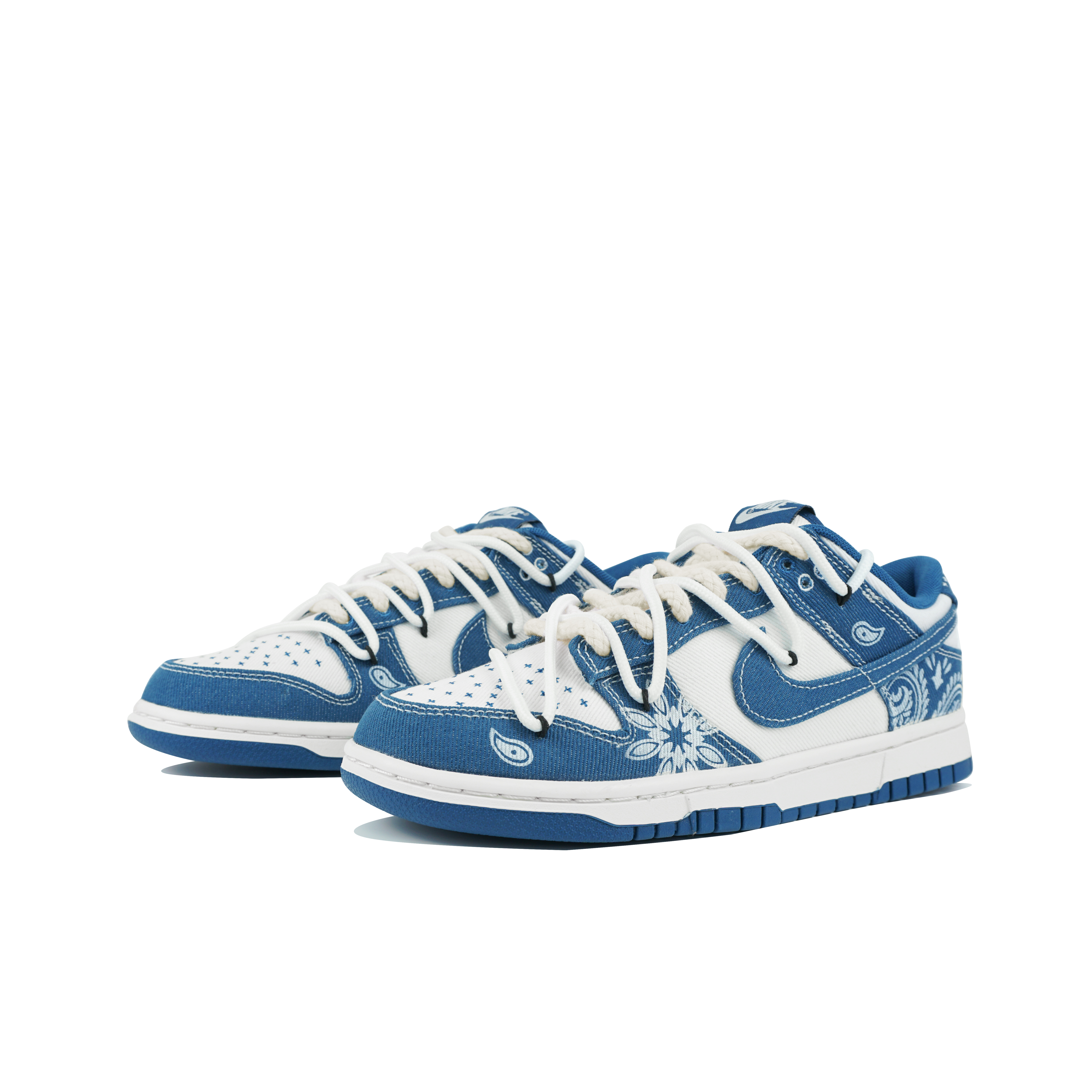 Lookbook [定制鞋] 耐克Dunk Low '工业蓝佩斯利牛仔' DV0834-101(Team陆-牛仔腰果花QD)