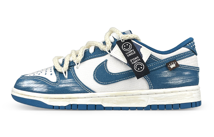 Buy [定制鞋款] 耐克Dunk Low '工业蓝微笑' DV0834-101(Team叁-男蓝冠解SBOX)