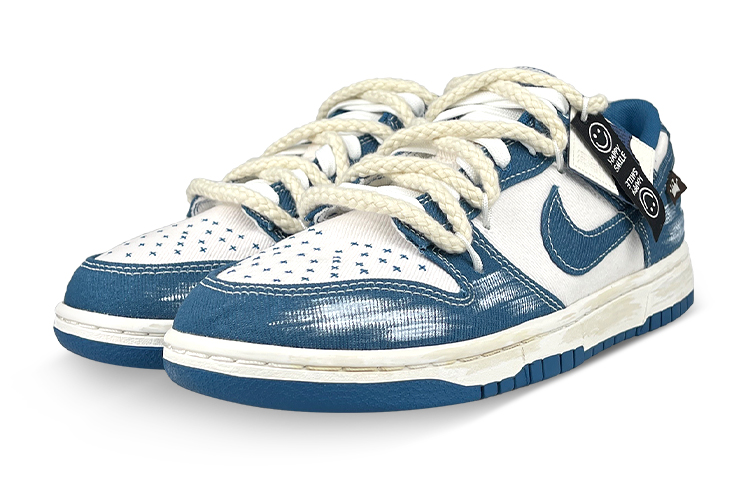 Lookbook [定制鞋款] 耐克Dunk Low '工业蓝微笑' DV0834-101(Team叁-男蓝冠解SBOX)