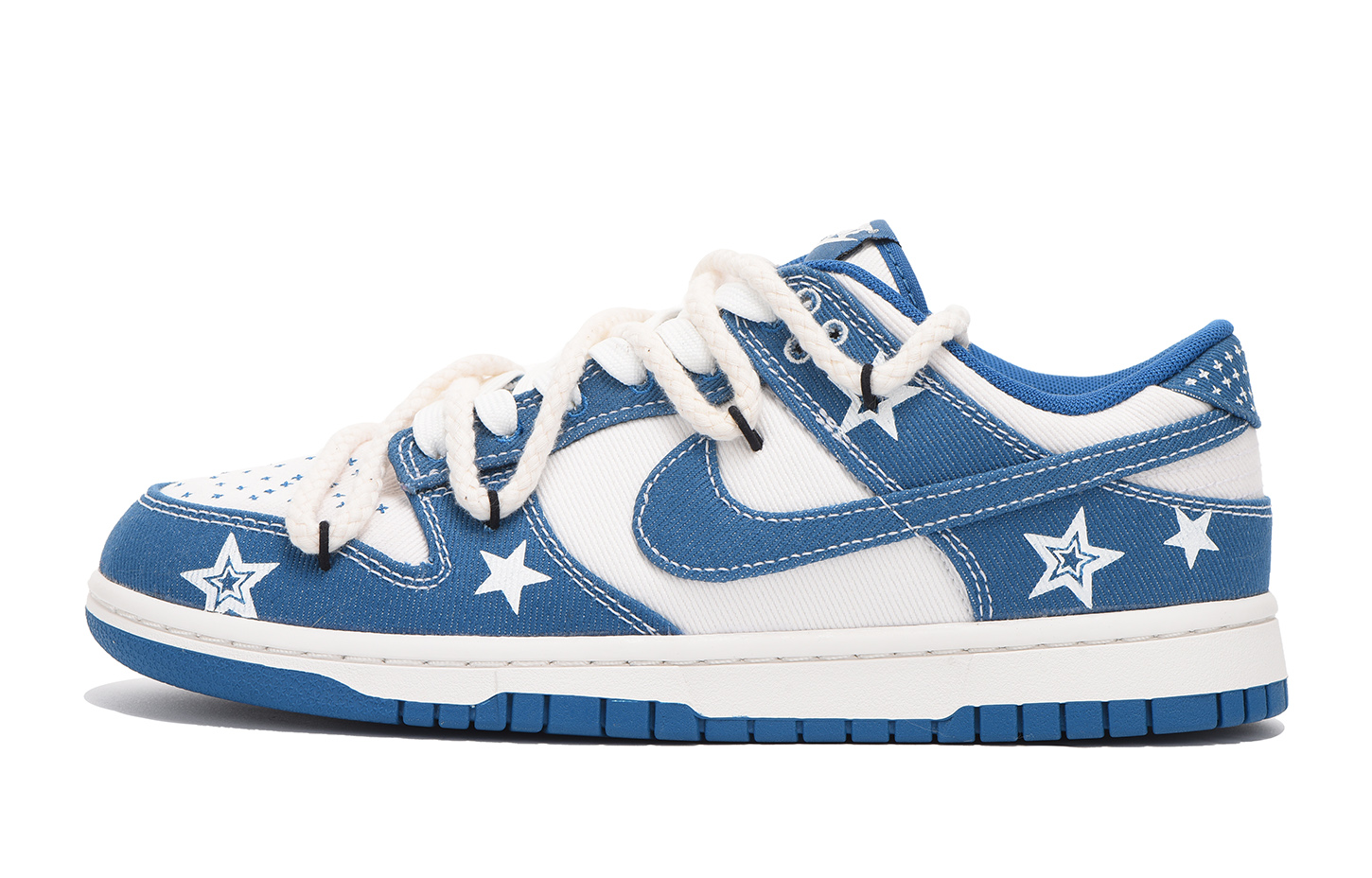 Buy 【定制鞋款】耐克Dunk Low '工业蓝星丹宁' DV0834-101(Team32-男款星星牛仔)