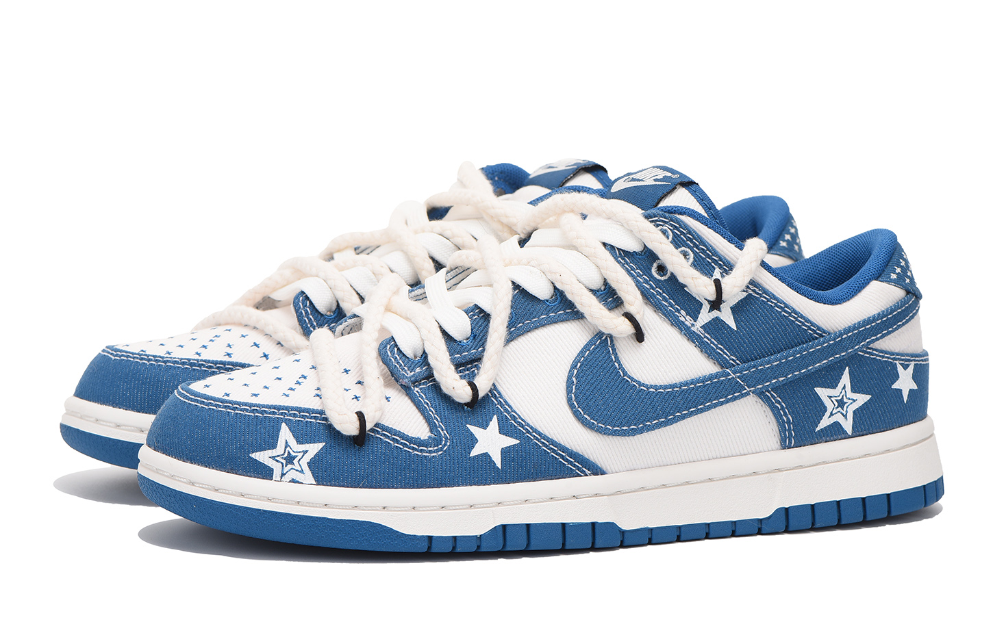 Lookbook 【定制鞋款】耐克Dunk Low '工业蓝星丹宁' DV0834-101(Team32-男款星星牛仔)