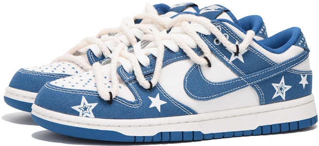 【定制鞋款】耐克Dunk Low '工业蓝星丹宁' DV0834-101(Team32-男款星星牛仔) Lookbook 【定制鞋款】耐克Dunk Low '工业蓝星丹宁' DV0834-101(Team32-男款星星牛仔)