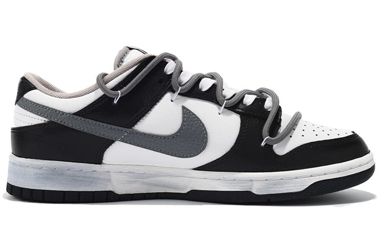 Order [Sneaker Kustom] Nike Dunk Low 'Industrial Deconstructed Hitam Putih Abu-Abu' FD0661-100(TeamI-男款影灰双钩L黑白灰)