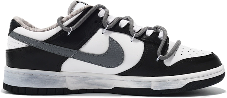 나이키 덩크 로우 '인더스트리얼 디컨스트럭티드 블랙 화이트 그레이' (커스텀) FD0661-100(TeamI-男款影灰双钩L黑白灰) Order 나이키 덩크 로우 '인더스트리얼 디컨스트럭티드 블랙 화이트 그레이' (커스텀) FD0661-100(TeamI-男款影灰双钩L黑白灰)