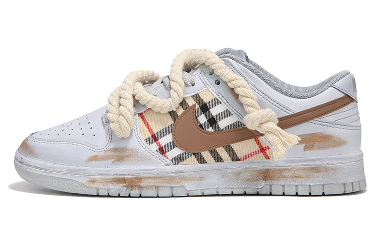 Buy 【カスタムシューズ】ナイキ ダンク ロー「インダストリアル ディストレスト タータン」 DH9765-102(Team82-女款麻绳格子工业灰)