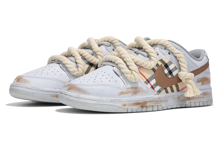 Lookbook [Kasut Tersuai] Nike Dunk Low 'Pewarna Industri Tartan Lama' DV0831-101(Team82-男款麻绳格子工业灰)