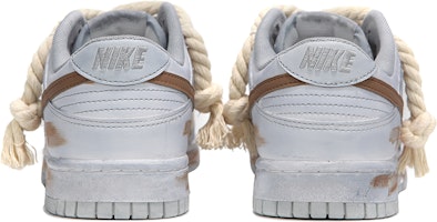 【定制球鞋】Nike Dunk Low 火心 工業浸染 做舊 蘇格蘭格子 復古 麻繩解構綁帶 低幫 板鞋 男款 灰色 Shop 【定制球鞋】Nike Dunk Low 火心 工業浸染 做舊 蘇格蘭格子 復古 麻繩解構綁帶 低幫 板鞋 男款 灰色