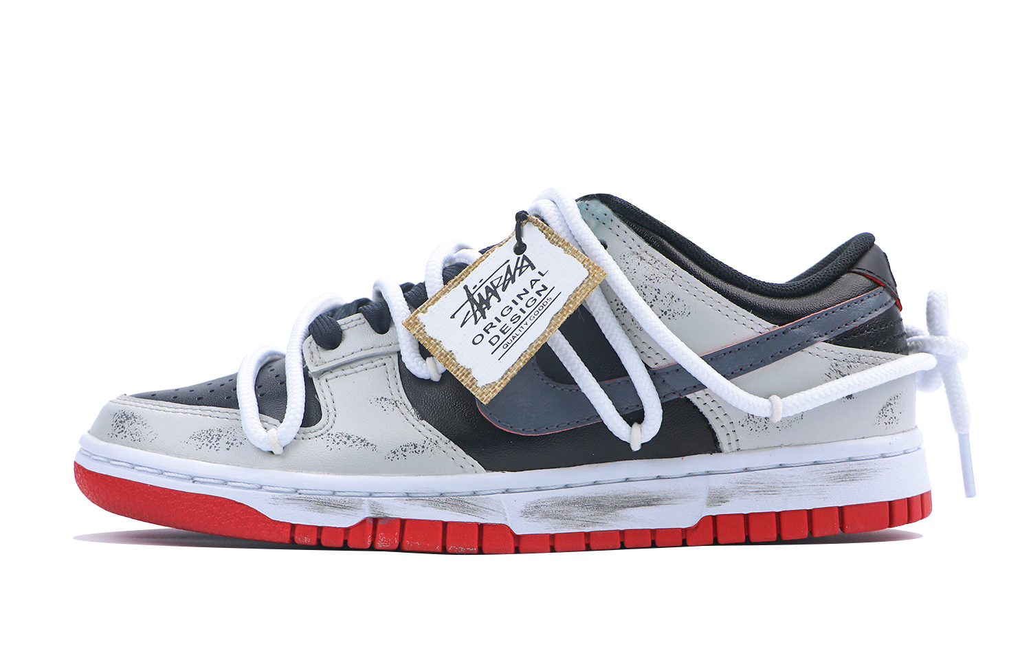 Buy 【定制球鞋】Nike Dunk Low 工業廢土 末日 末世感 未來主義 戰損 反烏托邦 低幫 板鞋 男女同款 黑灰紅