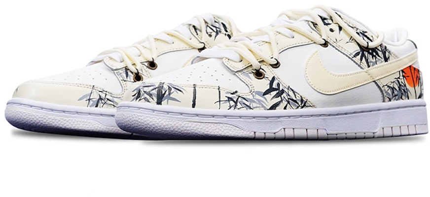 【定制球鞋】 Nike Dunk Low 國潮 中國風 水墨竹林仙鶴 Vibe 解構雙鞋帶 限量特殊鞋盒 低幫 板鞋 GS 米白綠 Lookbook 【定制球鞋】 Nike Dunk Low 國潮 中國風 水墨竹林仙鶴 Vibe 解構雙鞋帶 限量特殊鞋盒 低幫 板鞋 GS 米白綠