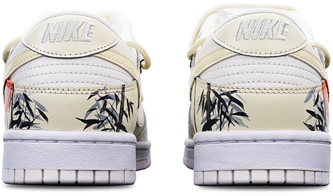 【定制球鞋】 Nike Dunk Low 國潮 中國風 水墨竹林仙鶴 Vibe 解構雙鞋帶 限量特殊鞋盒 低幫 板鞋 GS 米白綠 Shop 【定制球鞋】 Nike Dunk Low 國潮 中國風 水墨竹林仙鶴 Vibe 解構雙鞋帶 限量特殊鞋盒 低幫 板鞋 GS 米白綠