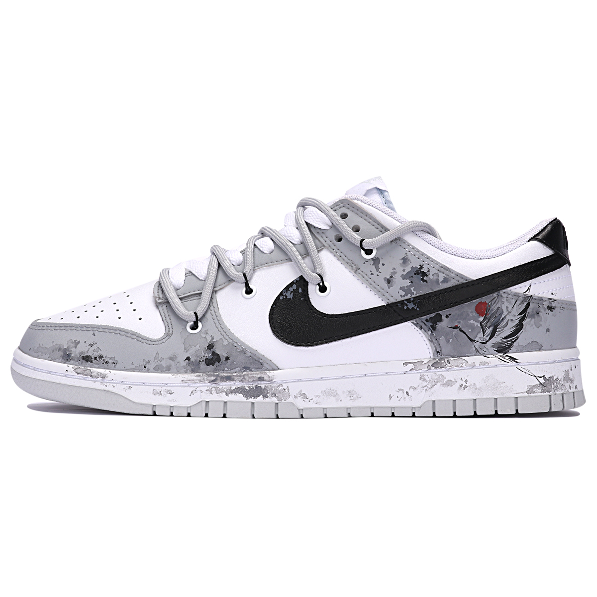 Buy [Kasut Custom] Nike Dunk Low 'Ink Crane' DV0831-101-466314