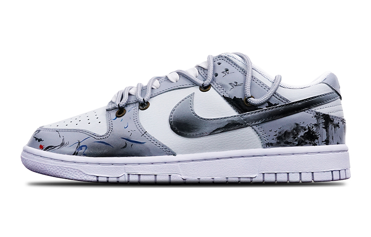 Order [Kasukan Tersuai] Nike Dunk Low 'Getaran 'Ink Crane'' DH9765-100(TeamT-解构小仙鹤S-BOX)