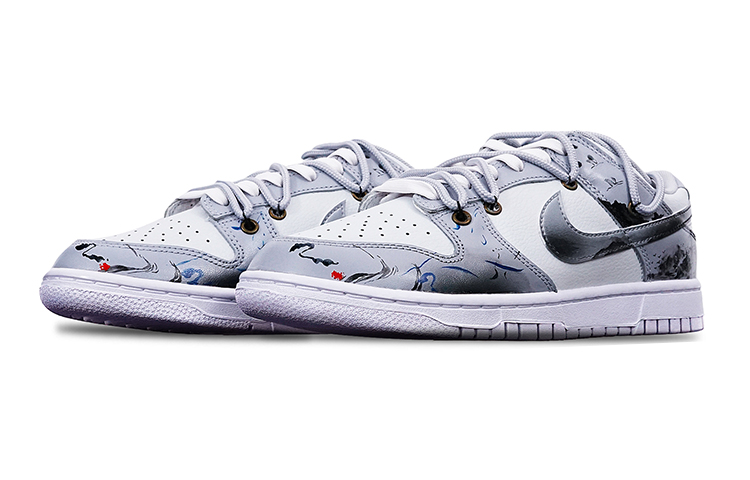 Shop [Kasukan Tersuai] Nike Dunk Low 'Getaran 'Ink Crane'' DH9765-100(TeamT-解构小仙鹤S-BOX)