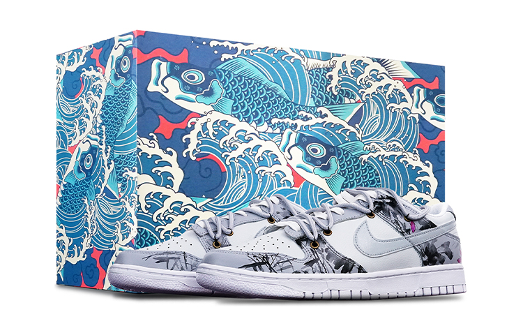 [Custom Shoes] Nike Dunk Low 'Ink Lotus Vibe'
