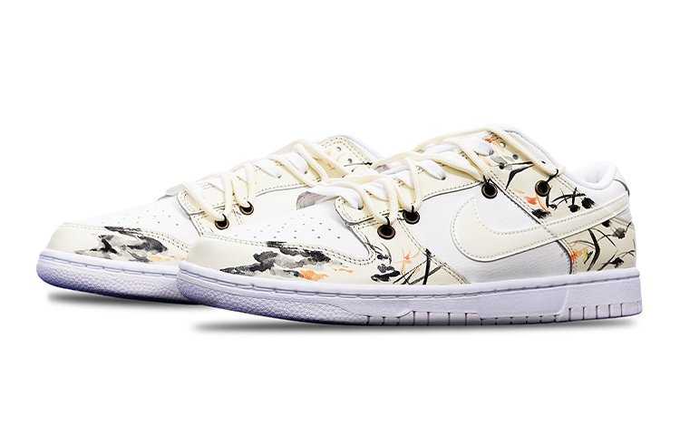 Lookbook 나이키 덩크 로우 '잉크 오키드 버터플라이' (커스텀) DH9765-100(TeamT-水墨蝴蝶兰花S-BOX)