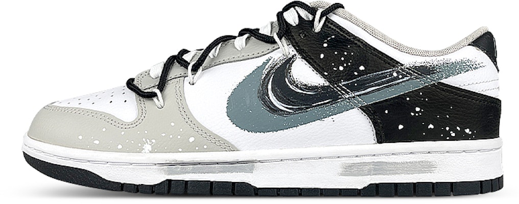 【定制球鞋】Nike Dunk Low 國風 解構 潑墨 水墨 雙鉤 禮盒 低筒 板鞋 男款 黑白灰 Buy 【定制球鞋】Nike Dunk Low 國風 解構 潑墨 水墨 雙鉤 禮盒 低筒 板鞋 男款 黑白灰