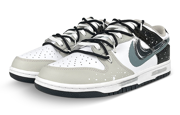 Lookbook [Sepatu Kustom] Nike Dunk Low 'Ink Splatter' FD0661-100(Team47-男双勾泼墨SBOX)