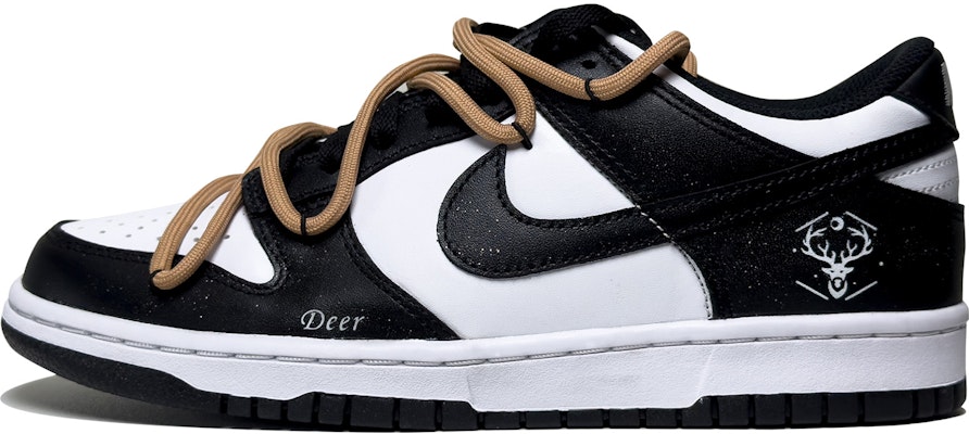 【訂製球鞋】Nike Dunk Low 鹿歸時 墨點 低筒 板鞋 GS 黑白 Buy 【訂製球鞋】Nike Dunk Low 鹿歸時 墨點 低筒 板鞋 GS 黑白