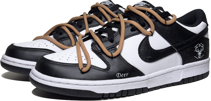 【訂製球鞋】Nike Dunk Low 鹿歸時 墨點 低筒 板鞋 GS 黑白 Lookbook 【訂製球鞋】Nike Dunk Low 鹿歸時 墨點 低筒 板鞋 GS 黑白
