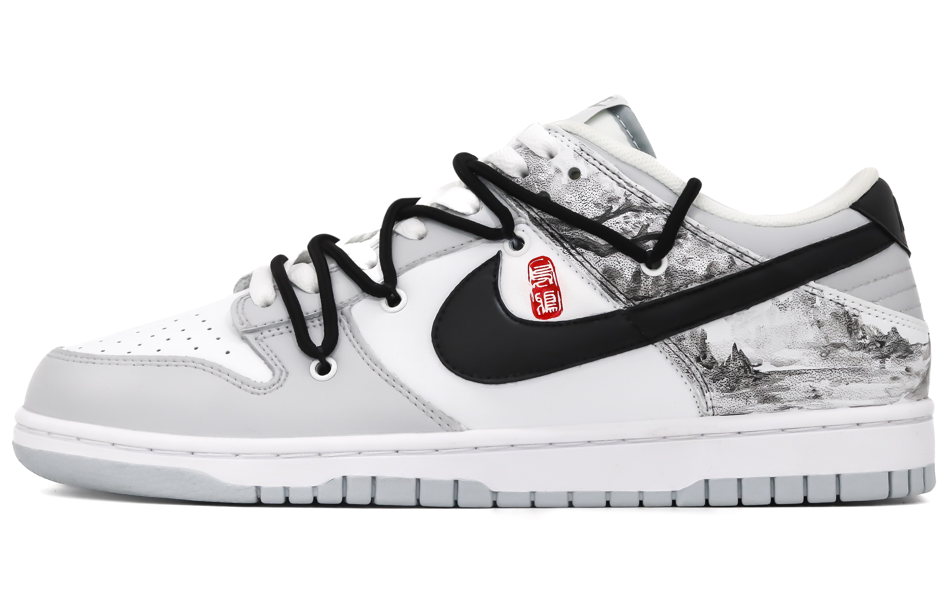 [Custom Shoes] Nike Dunk Low 'Ink Wash Crow'