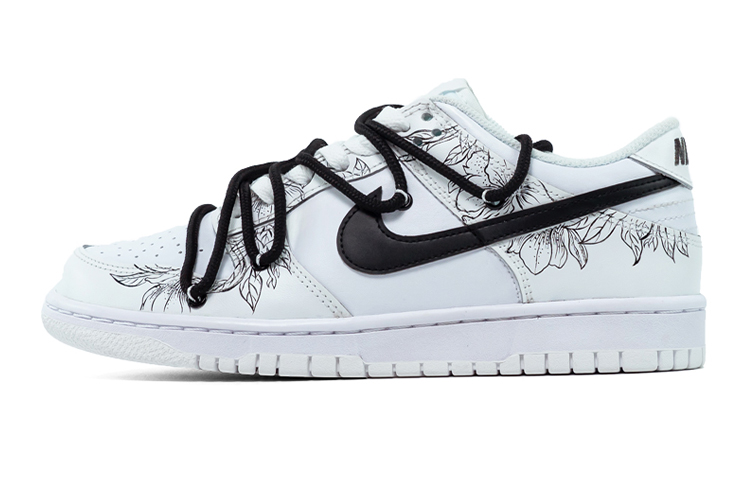 Buy 나이키 덩크 로우 '잉크워시 플로럴' (커스텀) DH9765-100(Teamfour-女款花卉绑带QD)