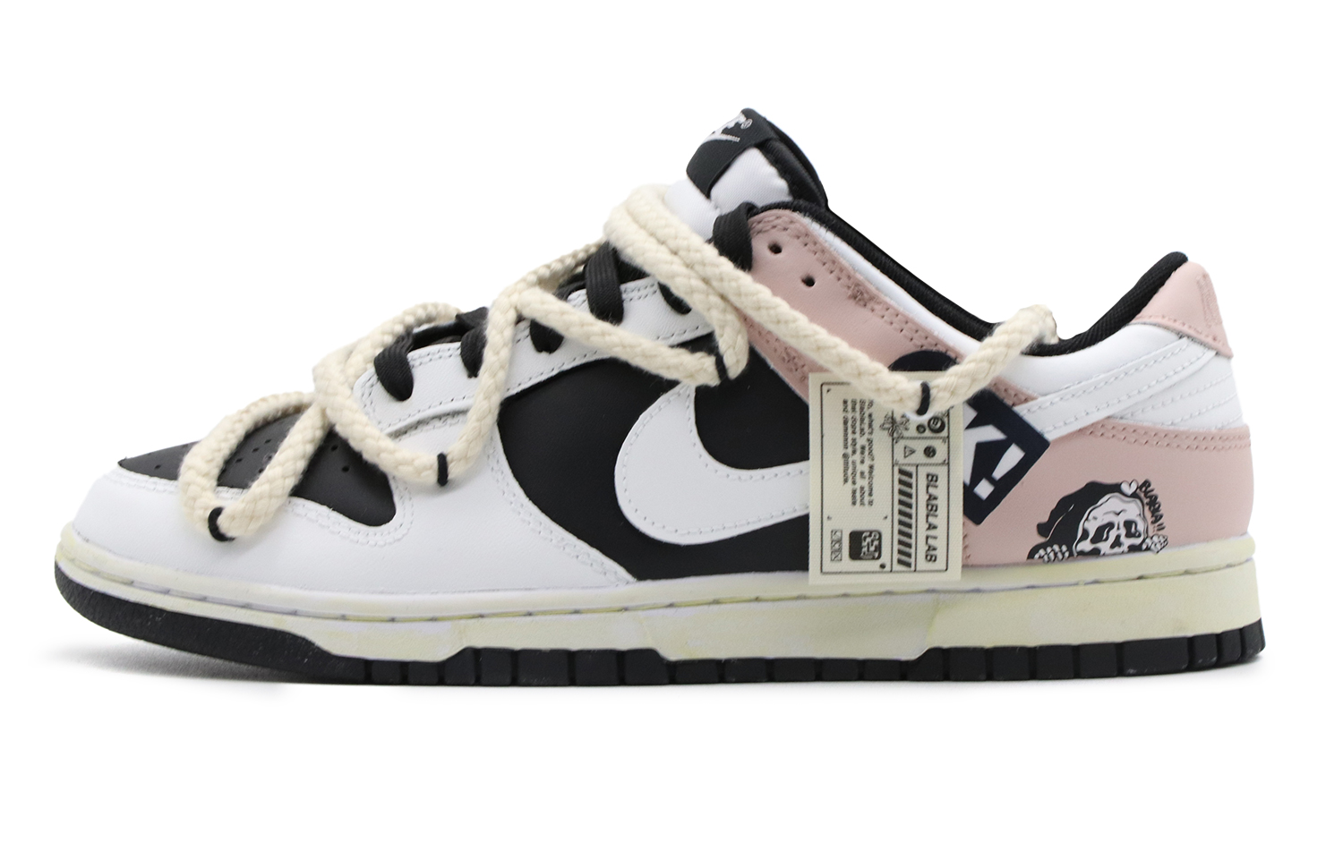 Order [Sepatu Custom] Nike Dunk Low 'Panda Berry Terbalik' DD1391-100(Team57-男款莓你不行)