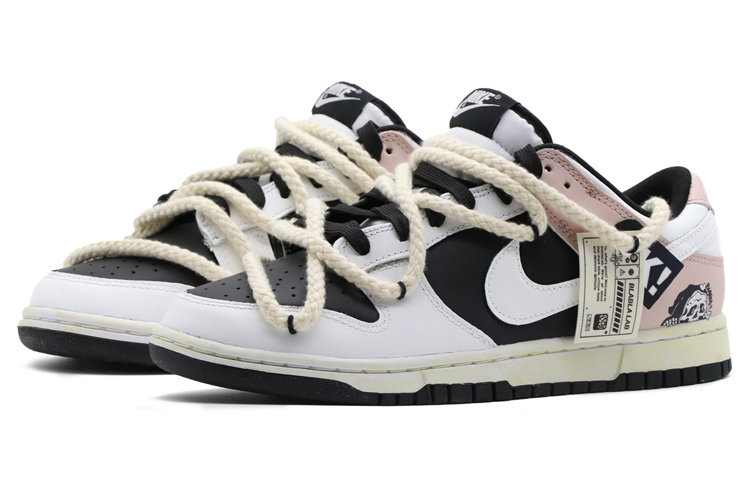 Shop [Sepatu Custom] Nike Dunk Low 'Panda Berry Terbalik' DD1391-100(Team57-男款莓你不行)