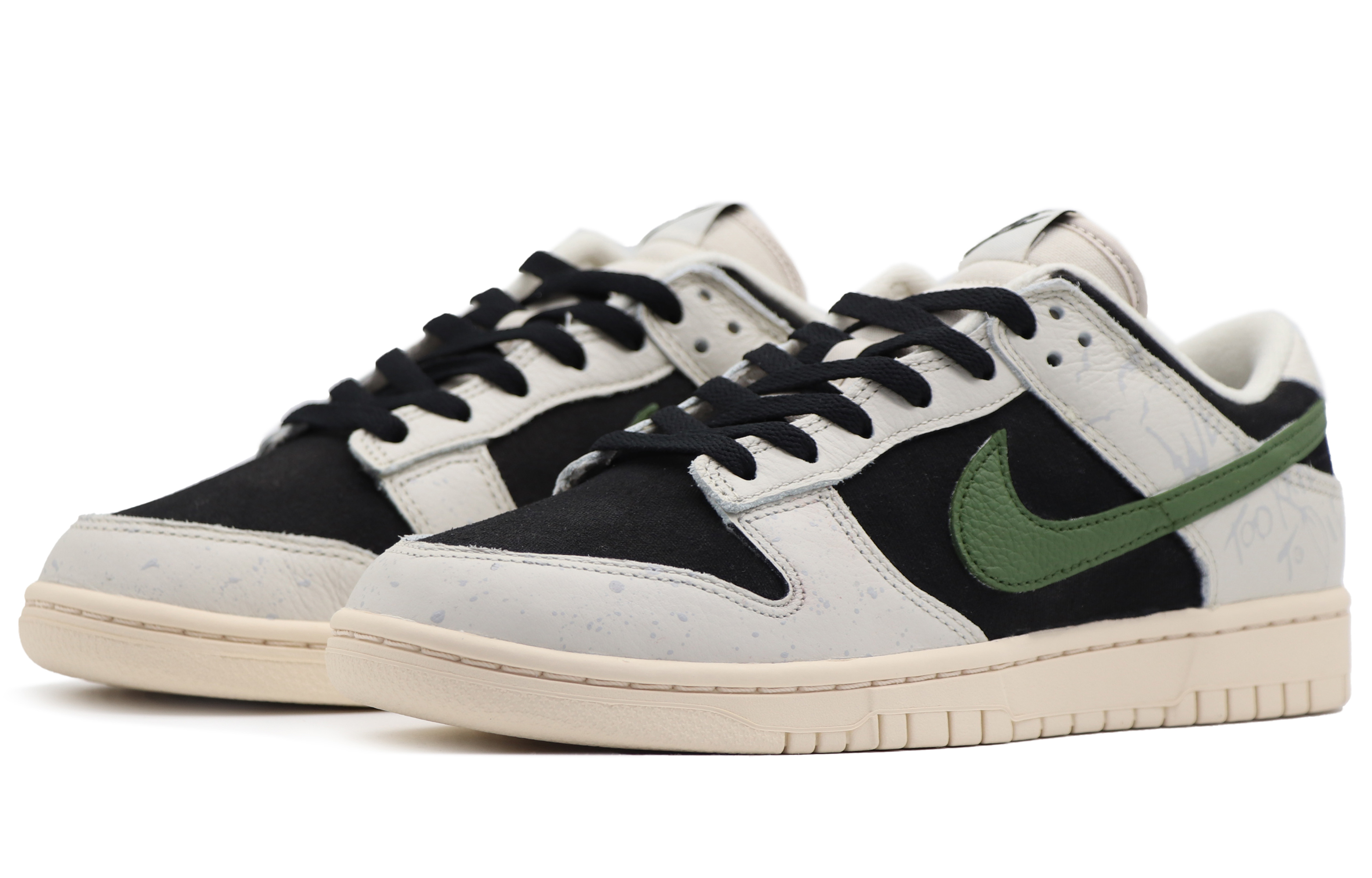 Shop 나이키 덩크 로우 '역판다 올리브 모카' (커스텀) DZ2538-100(Team57-男款秘境)