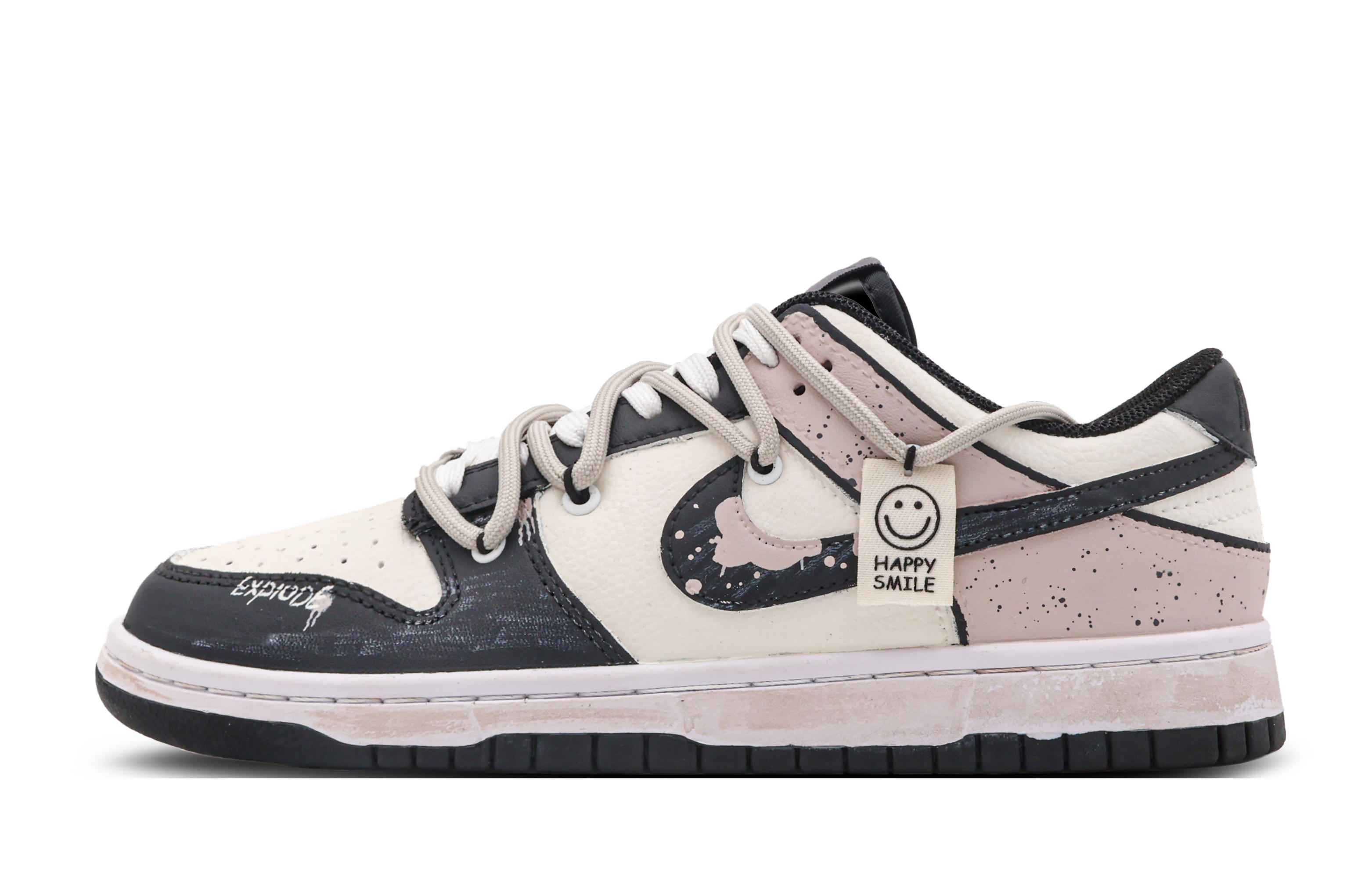 [Custom Shoes] Nike Dunk Low 'Iron Meteorite Black-Pink'