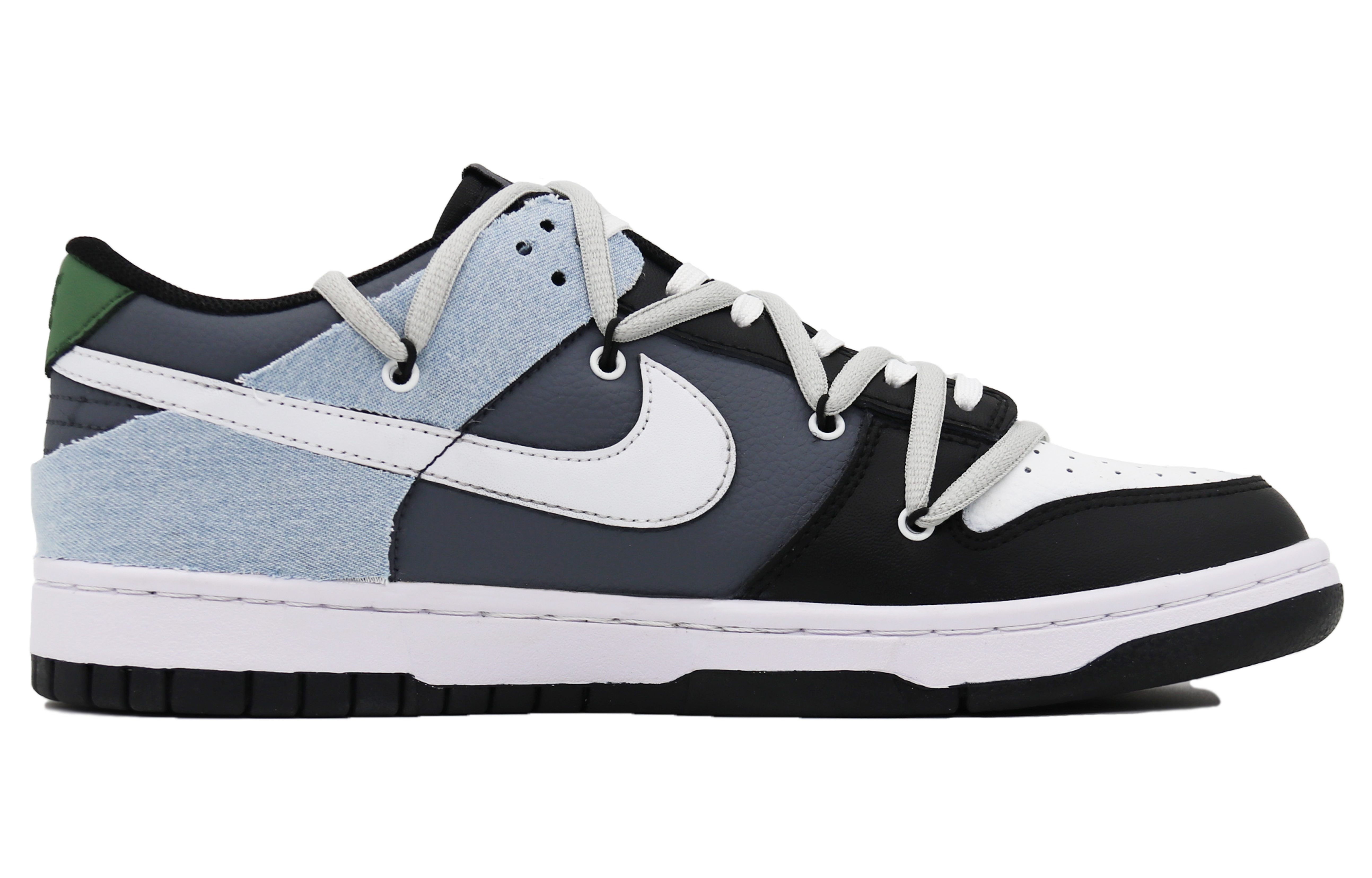 Order 【客製化球鞋】Nike Dunk Low 綠洲天堂藍色 解構 牛仔 貼布 街頭 潮流 低筒 橡膠鞋 GS 黑白灰