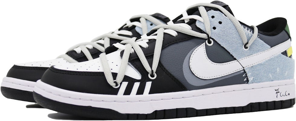 【客製化球鞋】Nike Dunk Low 綠洲天堂藍色 解構 牛仔 貼布 街頭 潮流 低筒 橡膠鞋 GS 黑白灰 Lookbook 【客製化球鞋】Nike Dunk Low 綠洲天堂藍色 解構 牛仔 貼布 街頭 潮流 低筒 橡膠鞋 GS 黑白灰