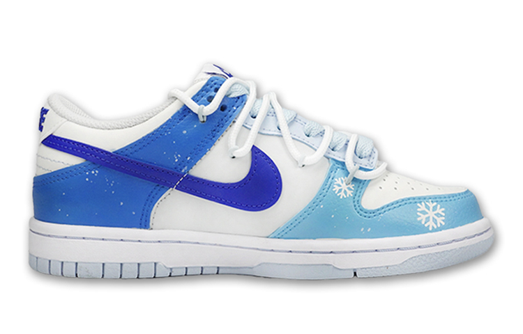 Order [Kasut Custom] Nike Dunk Low 'Ivory Hyper Royal Krismas Snowflake' FB1843-141(TeamF-女款冰雪圣诞)
