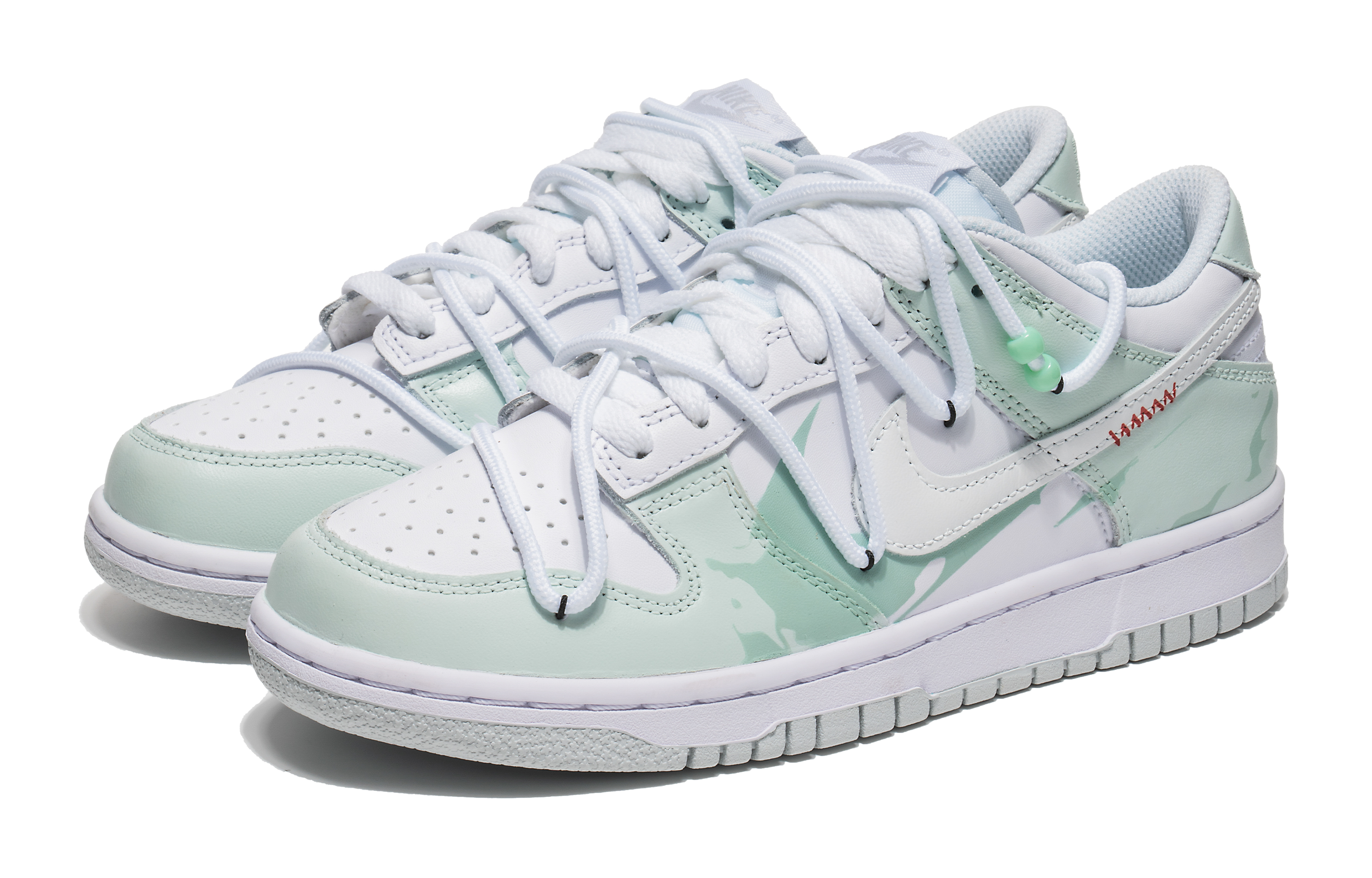 Lookbook [Zapatillas Personalizadas] Nike Dunk Low 'Jade Ink Swoosh' DH9765-102(Team22-碧玉七夕A-BOX)