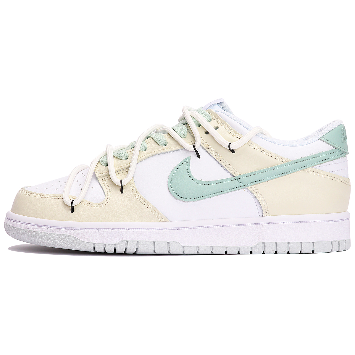 Buy 나이키 덩크 로우 '자스민 밀크커피 옐로우그린' (커스텀) DH9765-102(TeamThree-女款茉莉奶咖黄绿)