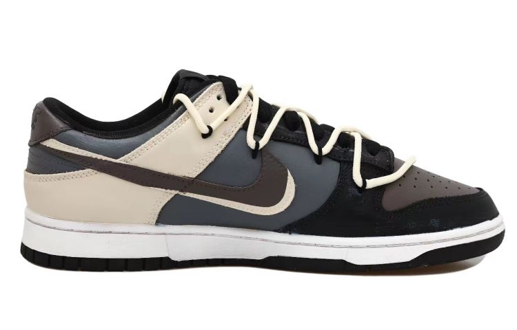 Order 【客製球鞋】 Nike Dunk Low 爵士摩卡 咖啡時刻 雙鉤 解構鞋帶 禮盒 低筒 板鞋 GS 黑棕