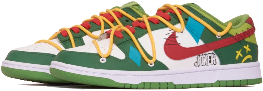 【定制鞋款】耐克Dunk Low '小丑涂鸦 红绿配色' DJ6188-300(Team61-涂鸦笑脸S-BOX) Lookbook 【定制鞋款】耐克Dunk Low '小丑涂鸦 红绿配色' DJ6188-300(Team61-涂鸦笑脸S-BOX)